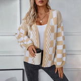 Gabriella - Women’s Comfort Check raksts kardigāns