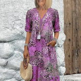 Hilary™ - Dzīvīgs midi kleita