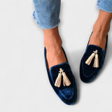 Quinnlyn - Mocasines Vintage con Flecos