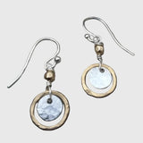Laura - Antique Zelts un Sudrabs Hoop gredzeni