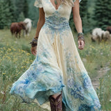Mavis™ – Elegants Ziedu Maxikleid