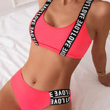 Bikini Vēstule Siksna Krūšturis Divdaļīgs