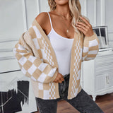Gabriella - Women’s Comfort Check raksts kardigāns