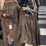Leoparda raksta vienas pleca krekls