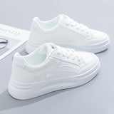 Zana - Zapatillas blancas šiks de comodidad ligera