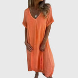 Fiona - Elegants Viegls V - Neck kleita