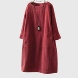 Grace - Relaxed Corduroy midi kleita