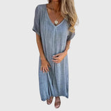 Fiona - Elegants Viegls V - Neck kleita