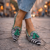 Filippa | Loafers ar pušķiem un dzīvnieku rakstu