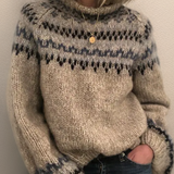 Ashley | Vintage Handgefertigter Isländischer Pullover