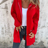 Olivia - Lange Strickjacke Mit Kapuze