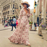 Ilse™ - Maxi Ibiza stila ziedu kleits