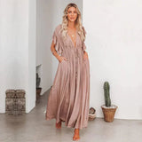 Anne™ - Maxi Taupe Ibiza Kleita