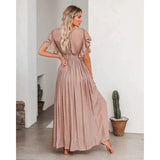 Anne™ - Maxi Taupe Ibiza Kleita