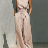 Cassia | Elegants lina plaša kāju komplekts