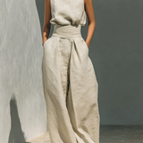Cassia | Elegants lina plaša kāju komplekts