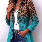 Mercedes - Chaqueta blazers Leopardo Degradado con Volantes