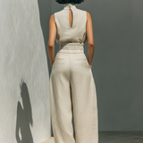 Cassia | Elegants lina plaša kāju komplekts