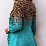 Mercedes - Chaqueta blazers Leopardo Degradado con Volantes