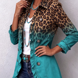 Mercedes - Chaqueta blazers Leopardo Degradado con Volantes