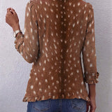 Nicolasa - Chaqueta Estampado Animal con Volantes