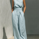 Cassia | Elegants lina plaša kāju komplekts