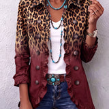 Mercedes - Chaqueta blazers Leopardo Degradado con Volantes