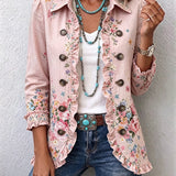 Araceli - Chaqueta ziedains con Volantes y Botones