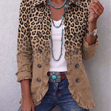 Ángeles - Chaqueta Leopardo Degradado con Volantes