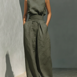 Cassia | Elegants lina plaša kāju komplekts