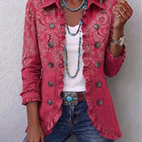 Adoración - Chaqueta Cachemira Rosa con Volantes