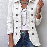 Marisol - Chaqueta Bordada Marfil con Volantes