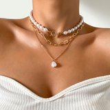 Ērika - Vintage Pearl kaklarota iekš Multi - Layer dizains