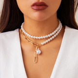 Ērika - Vintage Pearl kaklarota iekš Multi - Layer dizains