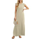 Maliya - Ärmelloses lässiges Maxikleid