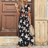 Teske™ - Maxi Ibiza Kleita - Iekļauts jostas